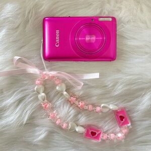 Canon Powershot SD 1400 IS digital ELPH camera pink TESTED